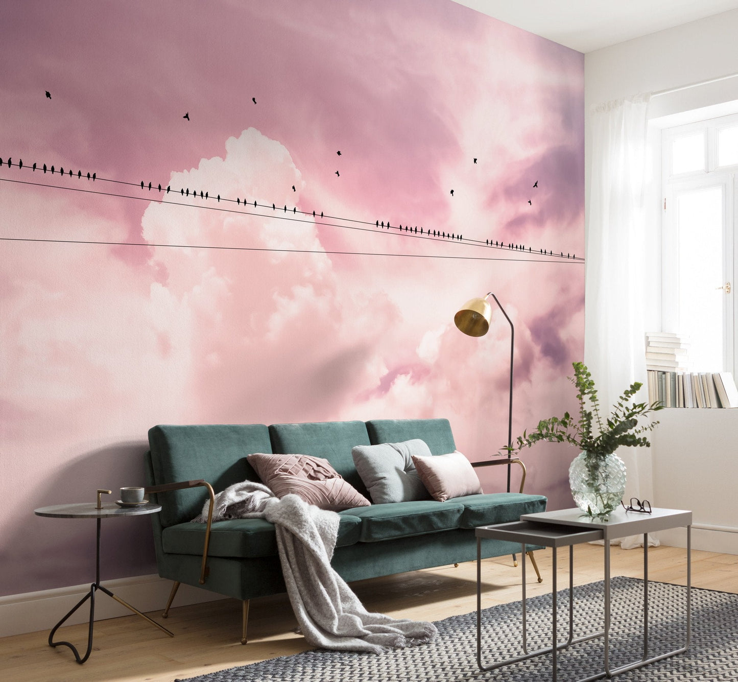 Sample – Cloud Wire - Custom Sized Wallpaper Mural (per m2)