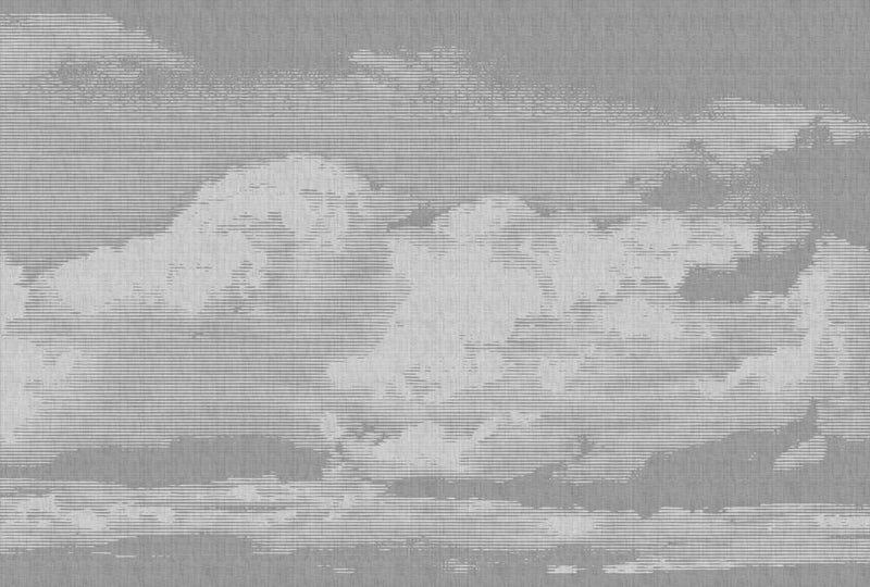 Cloudy Day  - Grey - Custom Sized Wallpaper Mural (per m2)