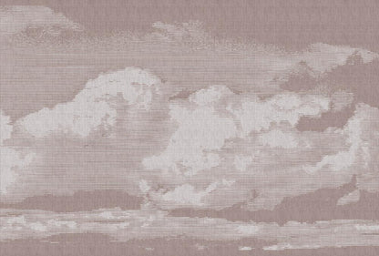 Cloudy Day  - Rouge - Custom Sized Wallpaper Mural (per m2)