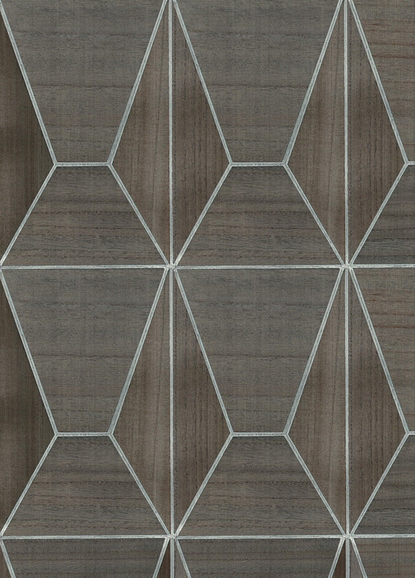 Sample - Real Wood Veneer Wallpaper - Cobblestone/Silver