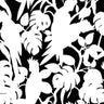 Cockatoos Florence Broadhurst Wallpaper - Wide Width Vinyl - Soot