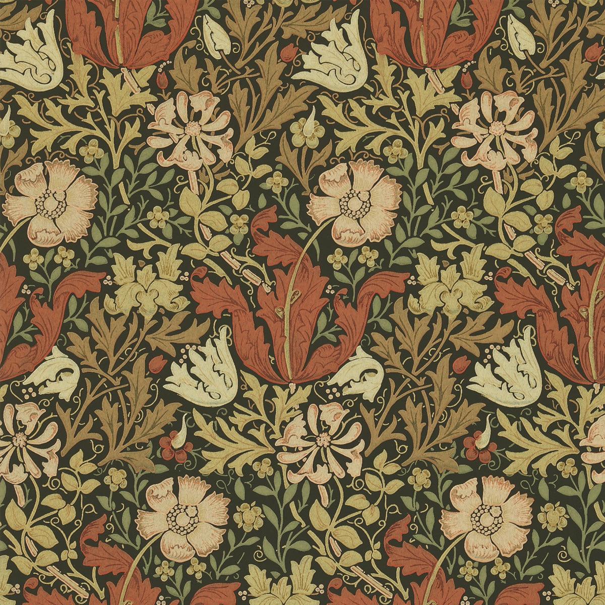 Compton Meadow Wallpaper - Brown/Orange