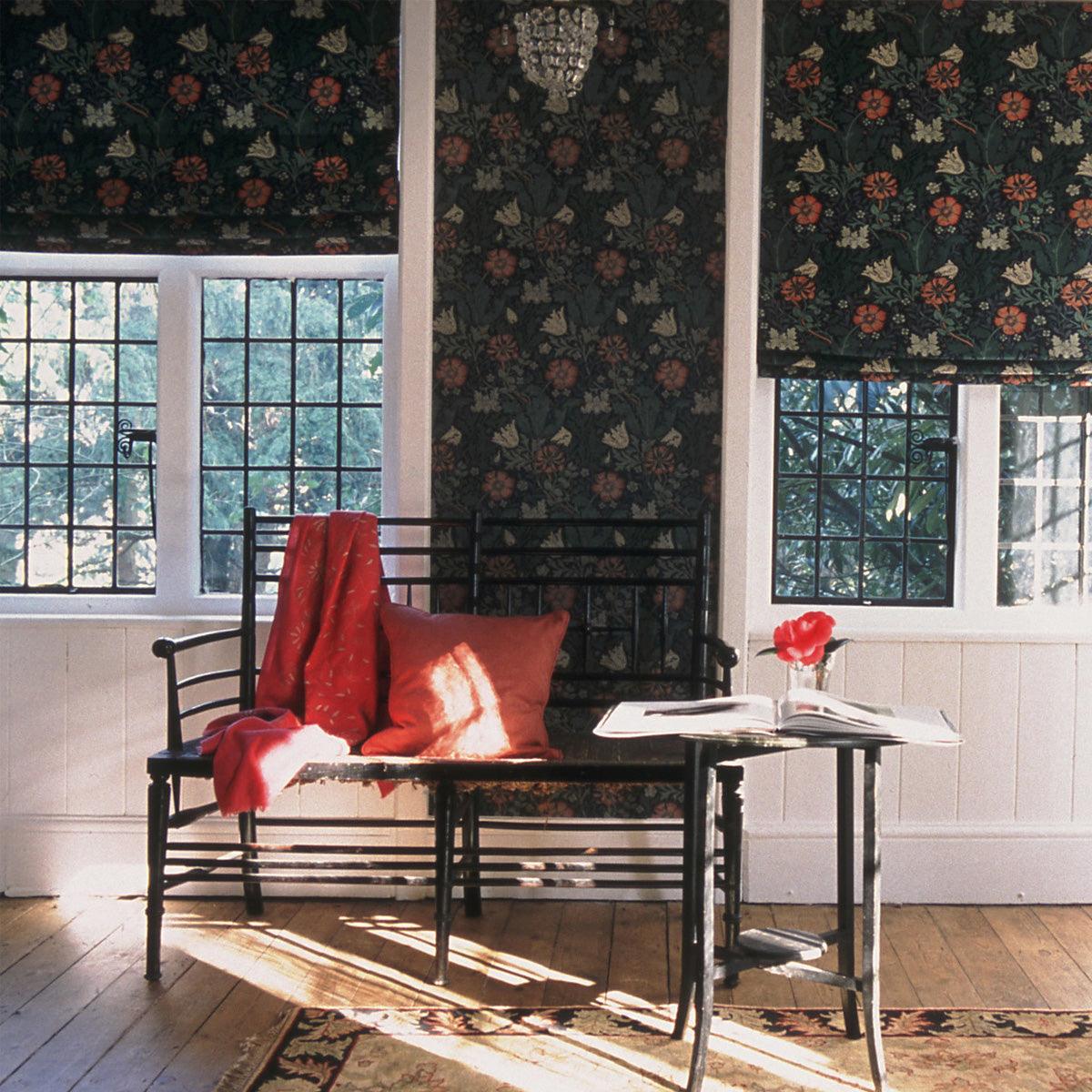 Compton Meadow Wallpaper - Indigo/Russet
