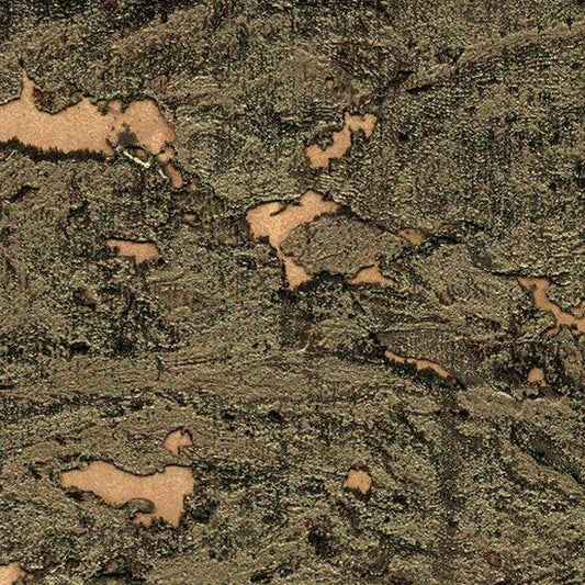 Cork Metallic Wallpaper - Brown/Rosegold