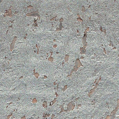 Cork Metallic Wallpaper - Silver