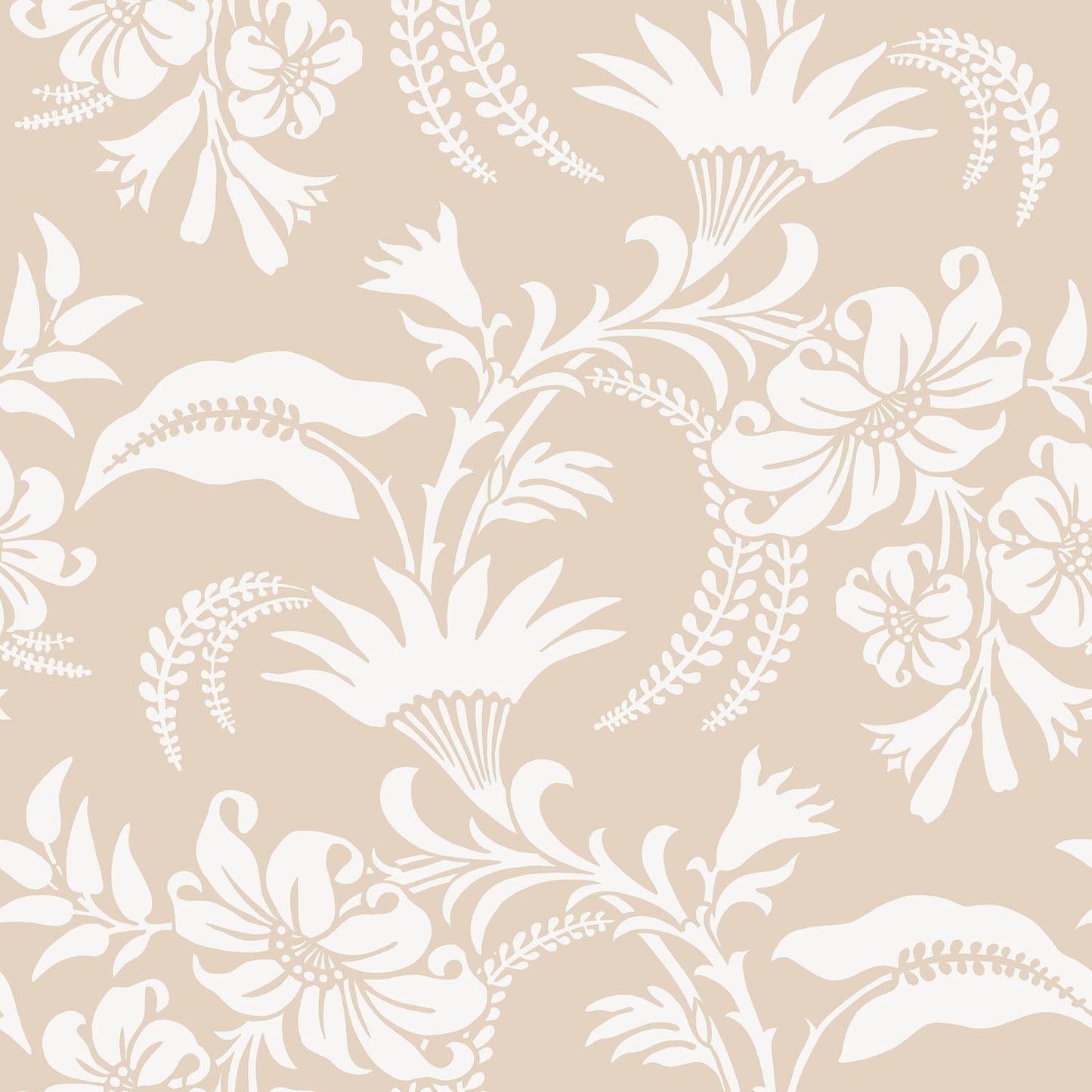 Cole and Sons - Cranley Wallpaper - Cream on Beige