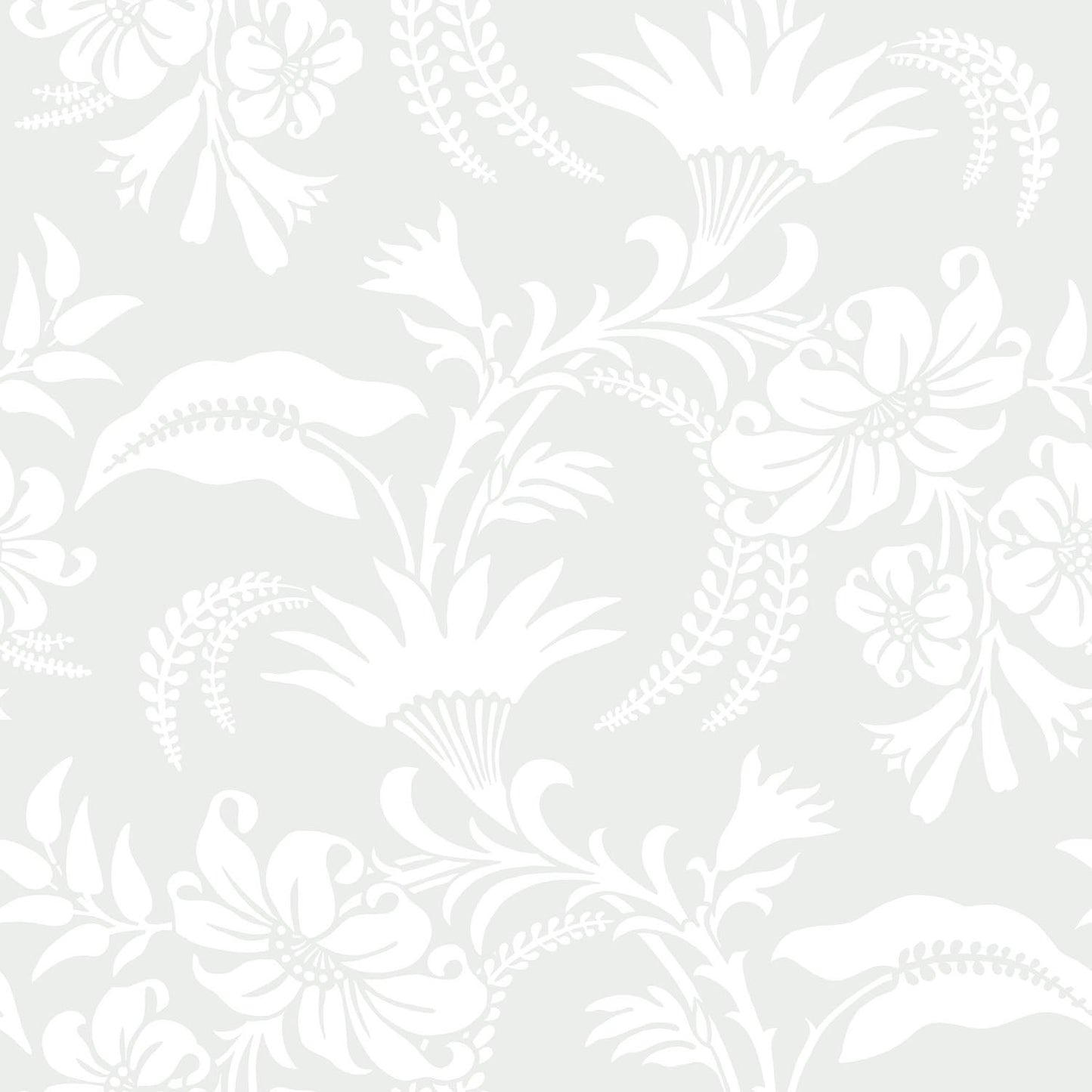 Cole and Sons - Cranley Wallpaper - Chalk on Eau du Nil