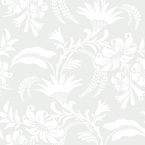 Sample - Cranley Wallpaper - Cole and Sons - Chalk on Eau du Nil