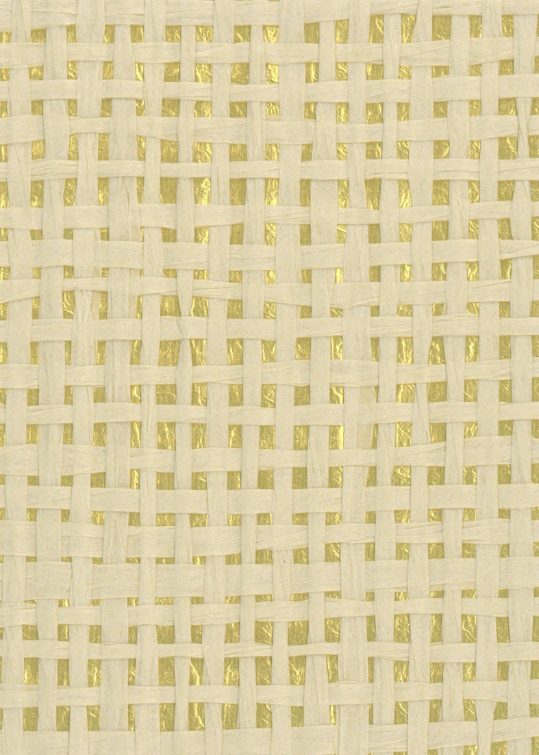 Sample - Burlap Fine Weave Grasscloth Wallpaper - Creamy on Gold