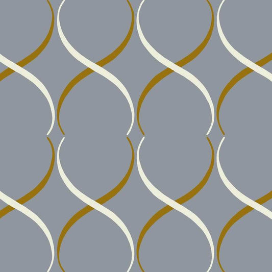 Crossover Lattice Florence Broadhurst Wallpaper - Mauve