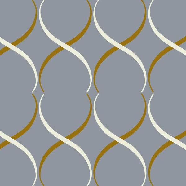 Sample – Crossover Lattice Florence Broadhurst Wallpaper - Mauve