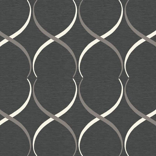 Crossover Lattice Florence Broadhurst Wallpaper - Night