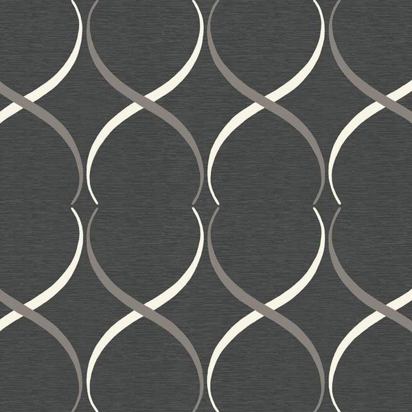 Sample – Crossover Lattice Florence Broadhurst Wallpaper - Night