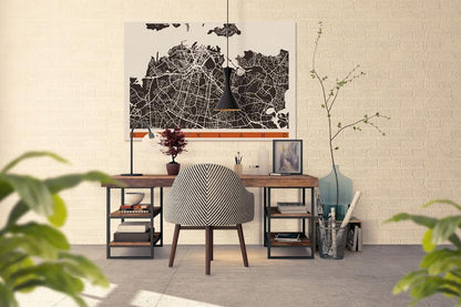 NZ or AU Stylised Maps - Custom Sized Wallpaper Mural (per m2)
