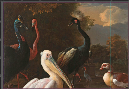 Menagerie - Custom Sized Wallpaper Mural (per m2)