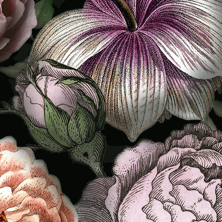 Flower Couture - Circular Mural - Self Adhesive