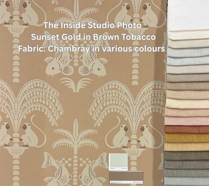 Sunset Gold Wallpaper - Brown Tobacco