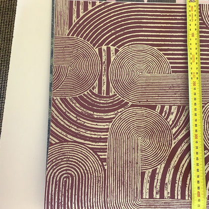 Macramé - Boho Geo Wallpaper - Maroon