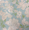 Blooms and Birds Wallpaper -Dusky Blue with Beige Shimmer