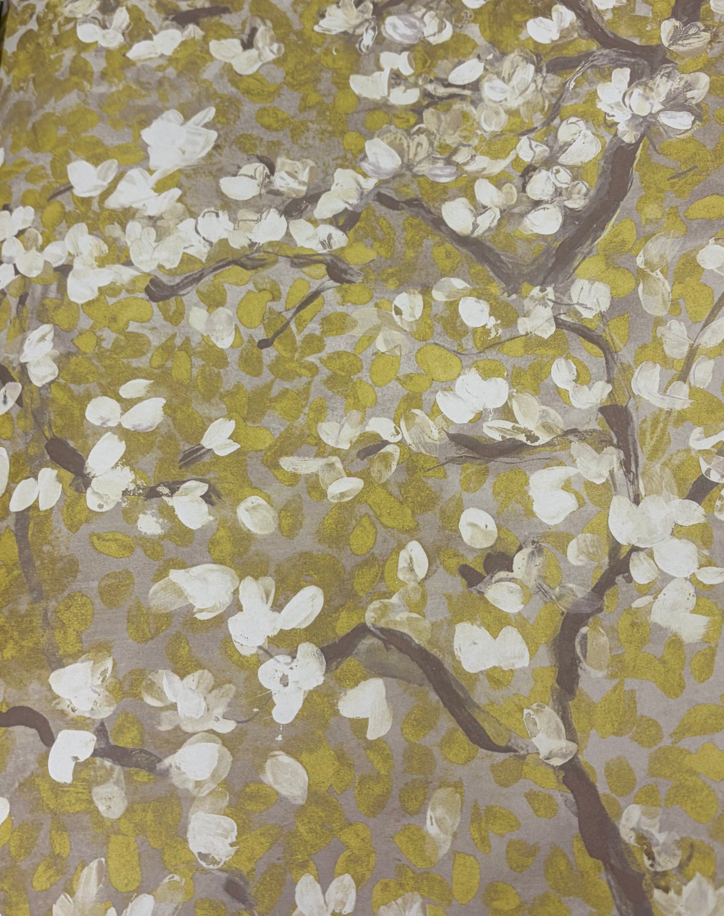 Dappled Tree Wallpaper - Chartreuse