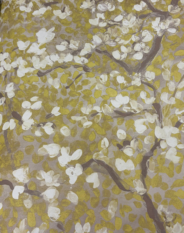 Sample – Dappled Tree Wallpaper – Chartreuse