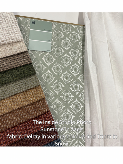 Sunstone - Soft Geometric Wallpaper - Sage