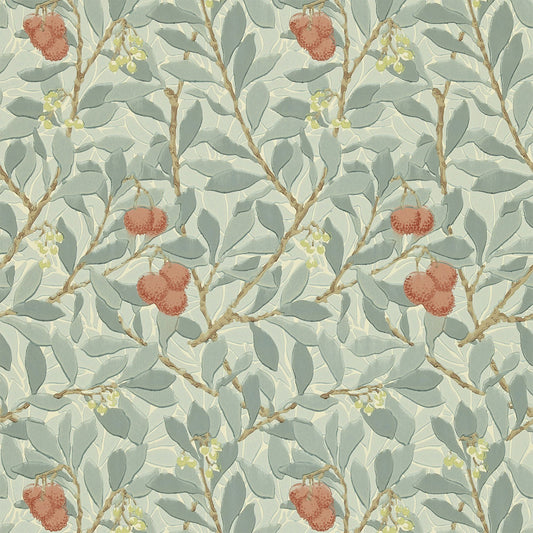 Arbutus by Morris Wallpaper - Blue/Pink