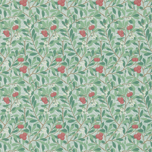 Arbutus by Morris Wallpaper - Thyme/Coral