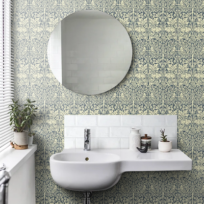Brer Rabbit by Morris Wallpaper - Blue/Neutral