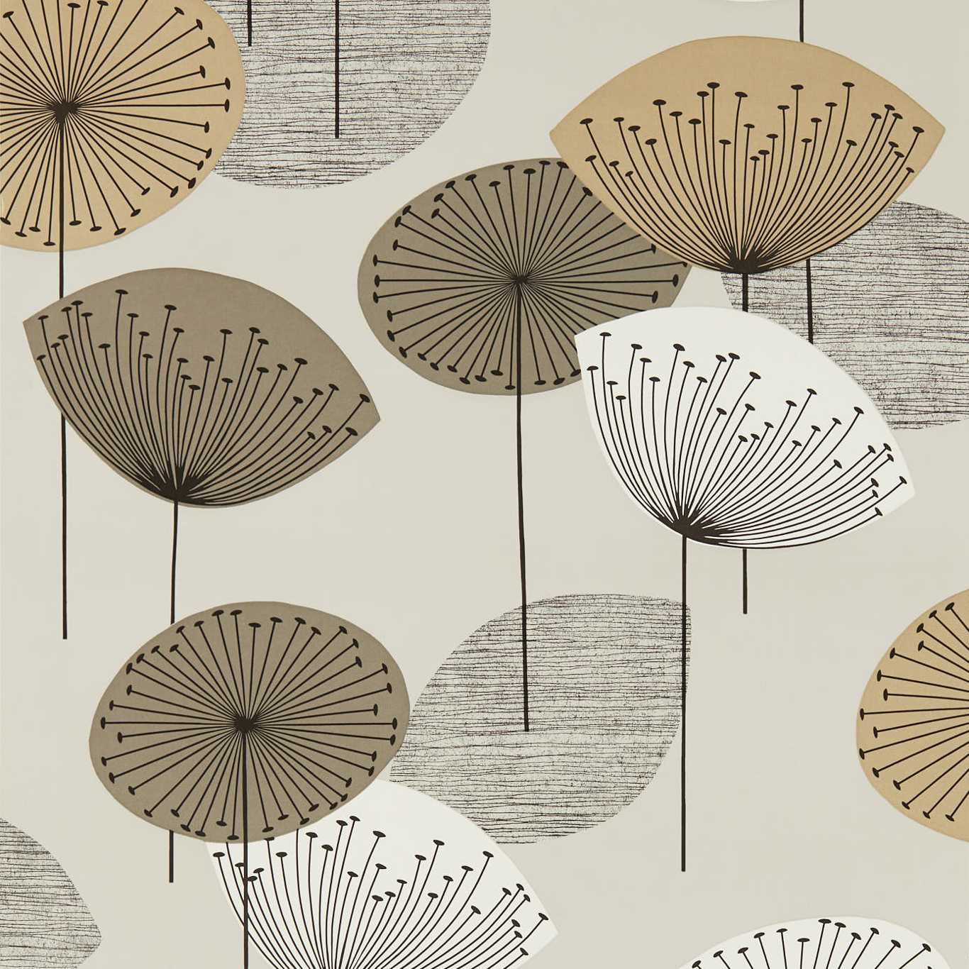 Dandelion Clocks Wallpaper - Metallic Smoke Tree