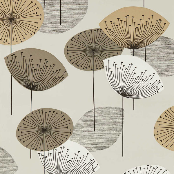 Sample - Dandelion Clocks Wallpaper - Metallic Smoke Tree
