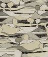 Boulevard Abstract Mountains - Black and Gold - Custom Sized Wallpaper Mural (per m2)