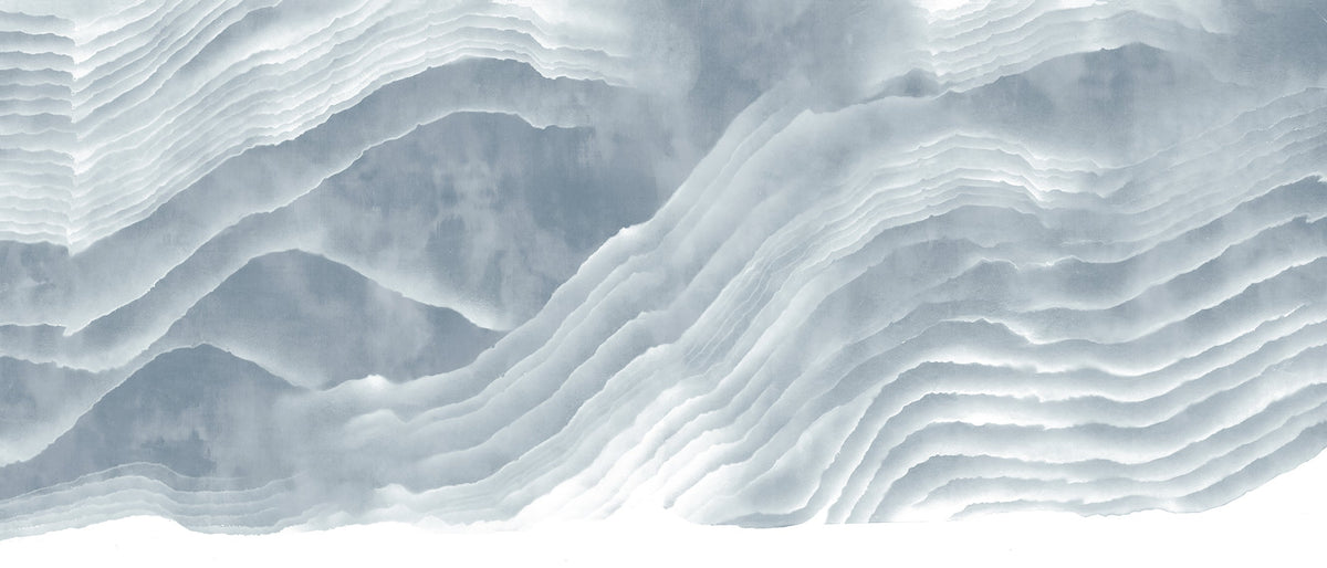 Boulevard Cloudy Peak Texture Plus - Blue Grey - Custom Sized Wallpaper Mural (per m2)