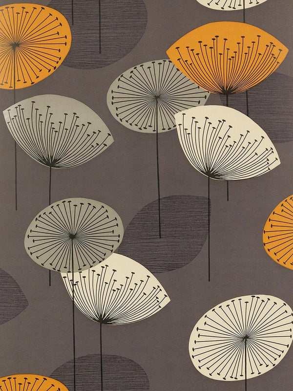 Sample - Dandelion Clocks Wallpaper - Slate