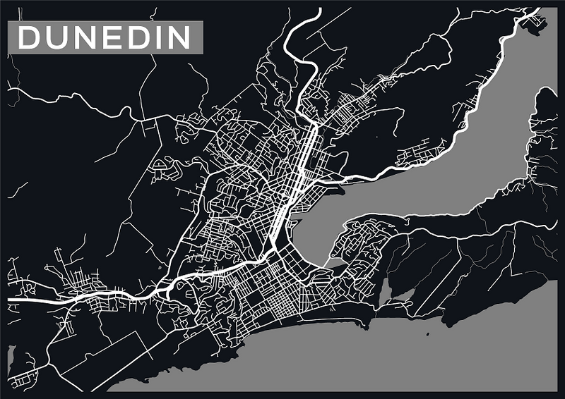 NZ or AU Stylised Maps - Custom Sized Wallpaper Mural (per m2)