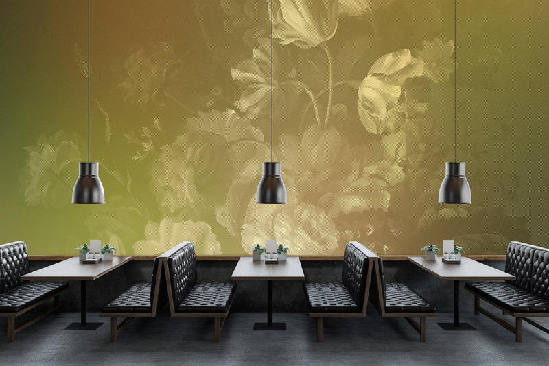 Dutch Pastel Mural - Yellow - Custom Sized Wallpaper Mural (per m2)