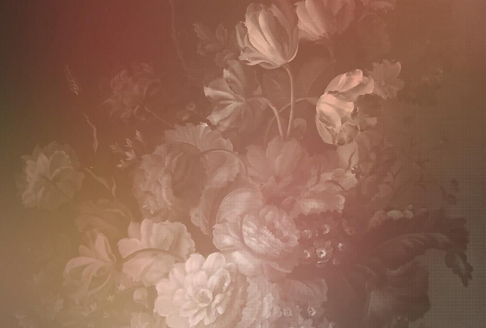 Dutch Pastel -  Pink/Red- Custom Sized Wallpaper Mural (per m2)