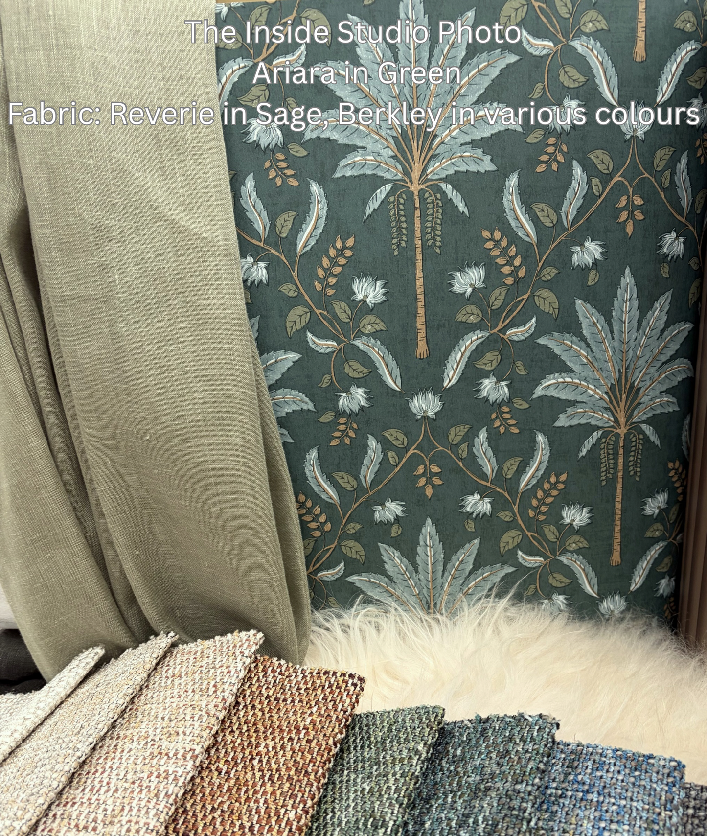 Ariara - Palm Trellis - Wallpaper - Green