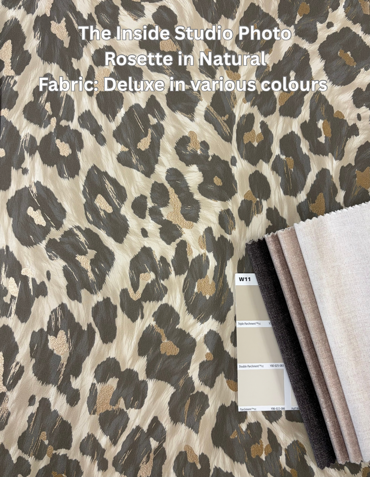 Sample – Rosette – Leopard Print Wallpaper – Natural