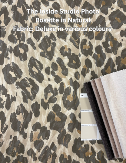 Sample – Rosette – Leopard Print Wallpaper – Natural