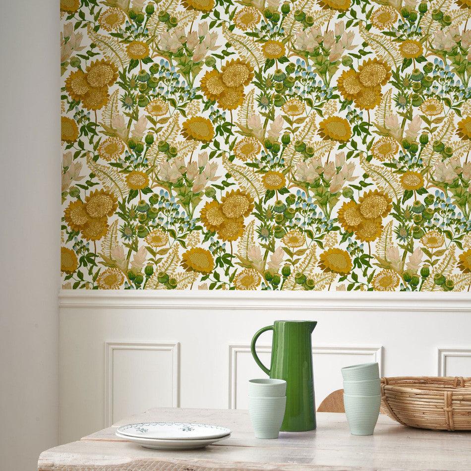 Saint Paul De Venice Wallpaper - Ochre Green