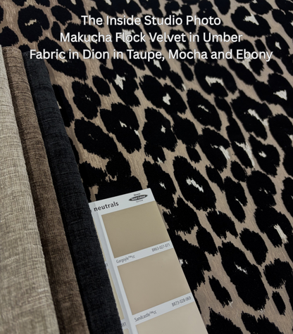 Makucha Flock Velvet Wallpaper - Umber