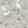Egrets Florence Broadhurst Wallpaper - Gray/Beige