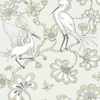 Sample – Egrets Florence Broadhurst Wallpaper - Dune
