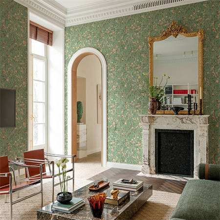 Whimsical Garden Chinoiserie Wallpaper – Sage Green
