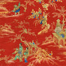 East Gardens Wallpaper - Red Orange