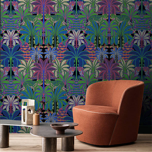 Tropical Mirage Wallpaper - Blue & Bright