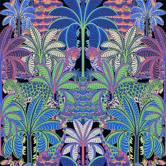 Tropical Mirage Wallpaper - Blue & Bright