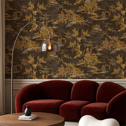 East Gardens Wallpaper - Black
