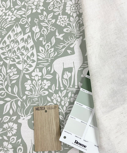 Deer Woods Wallpaper – Sage